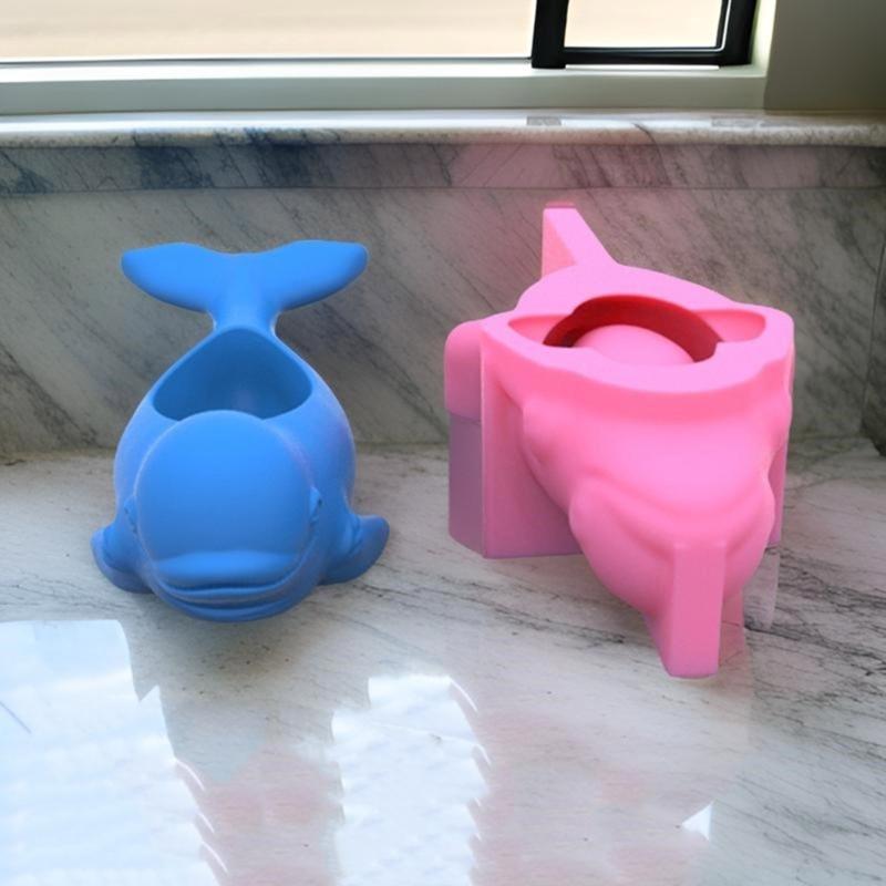 Dolphin Silicone Moulds Flower Pots Molds Plaster Molds Handmade Epoxy Resin Molds Succulent Plant Molds for Concrete