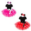 Adorable Girls' Dance Costume With Mesh And Butterfly Bow Ideal For Halloween Cosplay