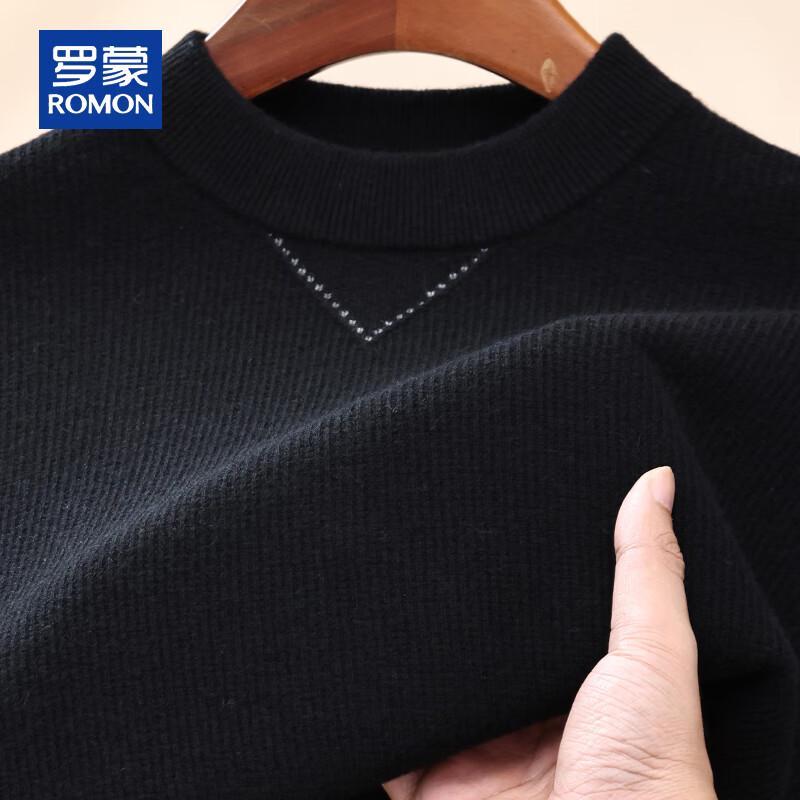 ROMON Men's 100% Cashmere Half Turtleneck Pullover Sweater