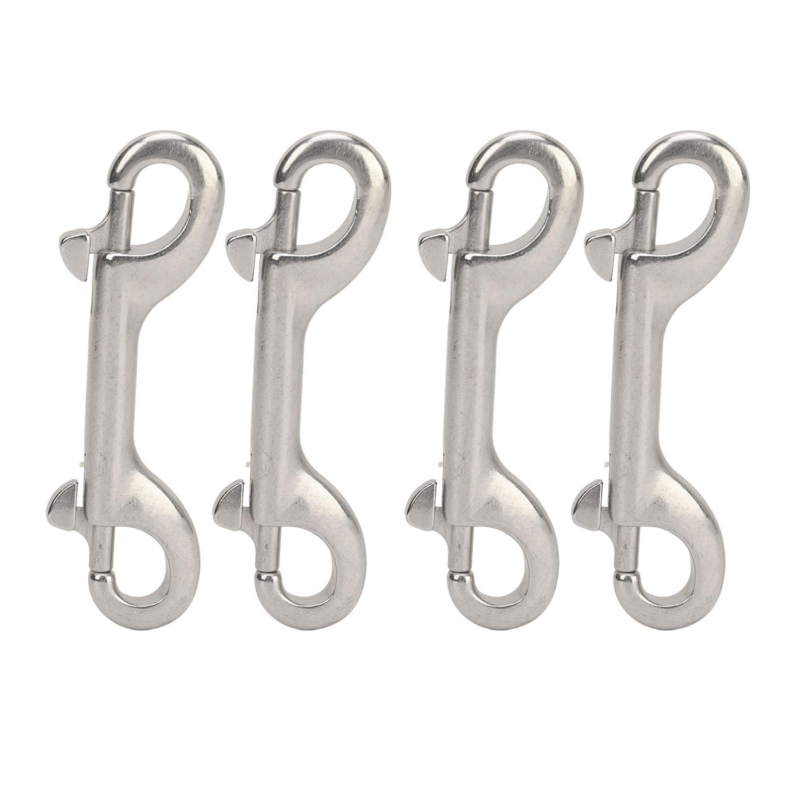 

4PCS Double Ended Bolt Snap Hooks Marine Grade 316 Stainless Steel B Shape Chain Clip for Ropes Chains Straps Length: