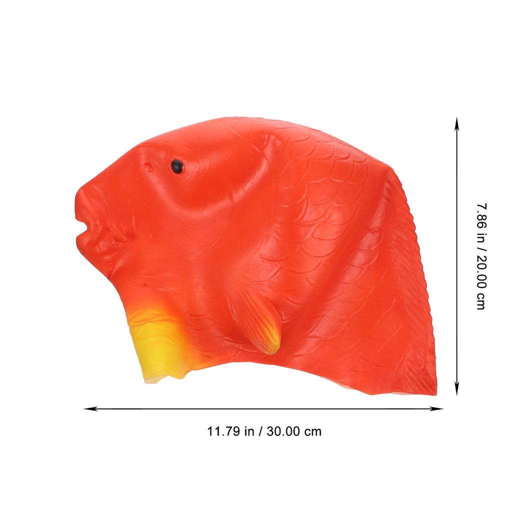 Realistic Carp Head Mask Red Goldfish Style Full Head Coverage for Cosplay Party Halloween Festival Outdoor Events Comfortable