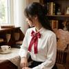 Fabric Bow Tie Detachable Bowknot Brooches Elegant Necktie Shirt Collar Pin  Unisex