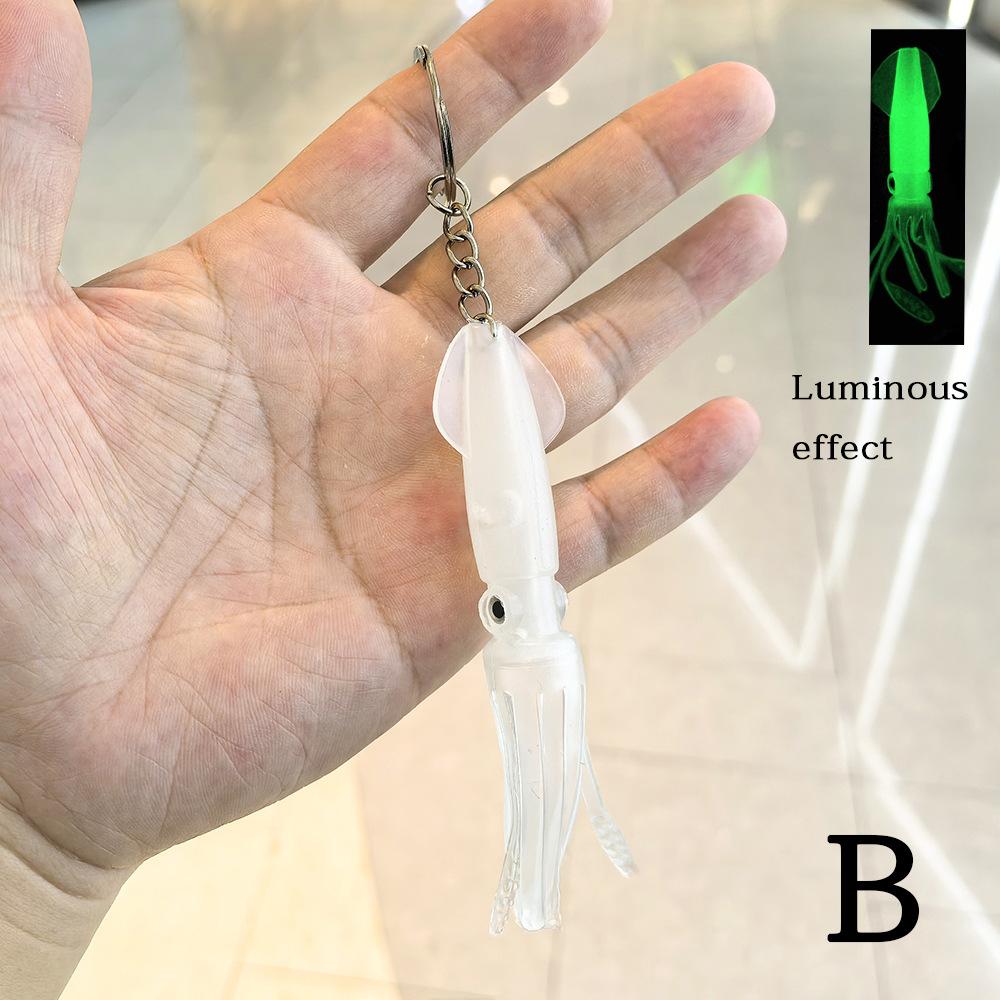 

Luminous Squid Keychain Trendy Hip Hop Backpack Pendant for Party Couple Family Keychain Pendant