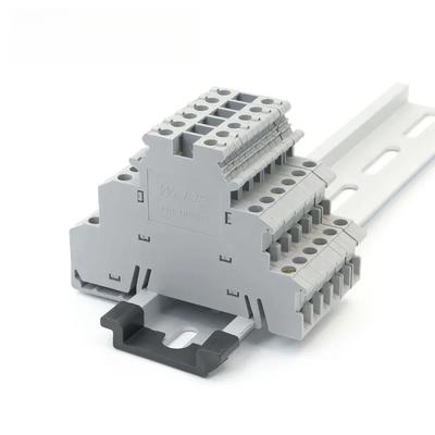 DIKD-1.5 Din Rail Terminal Block Dreischichtiger 3-Pegelsensor-Aktuator Dreifachdraht-Anschluss DIKD1.5 Drahtleiter 10St
