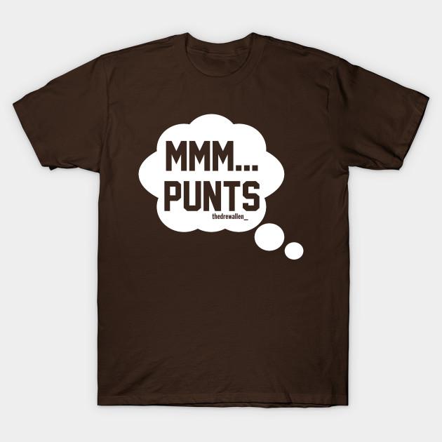 

Men Black Print T-shirt Mmm... Punts No-Cut Transfer Paper Print Cotton Tshirt S коричневий