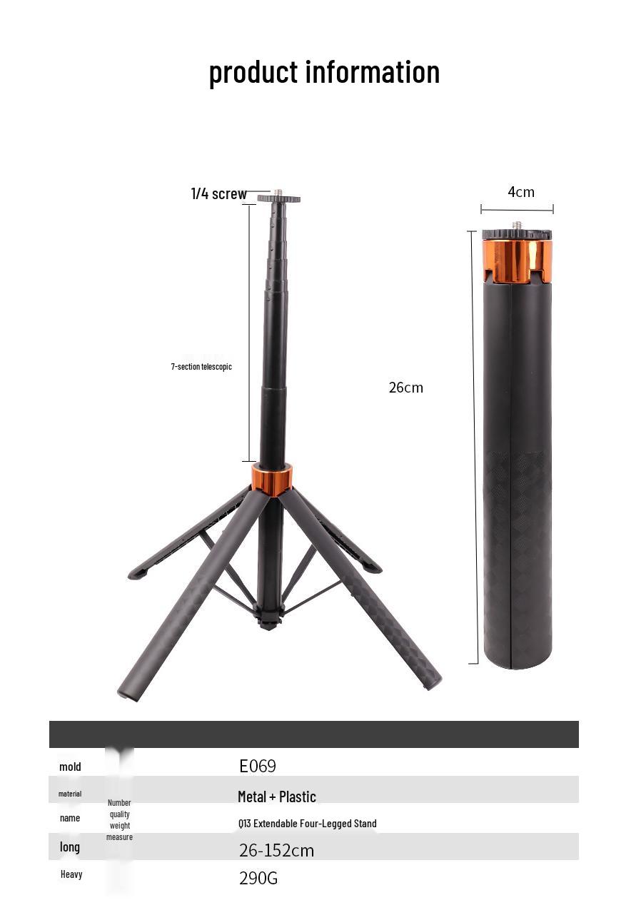 Outdoor Shooting Tripod for Mobile Live Broadcast & Photography