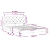 Pink LED Bed Frame without Mattress 140x190 cm Velvet