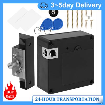 Hidden Electronic Cabinet Lock Safe DIY RFID Drawer Lock Cupboard Drawer Locker Concealed Security Lock Battery Operated Invisib