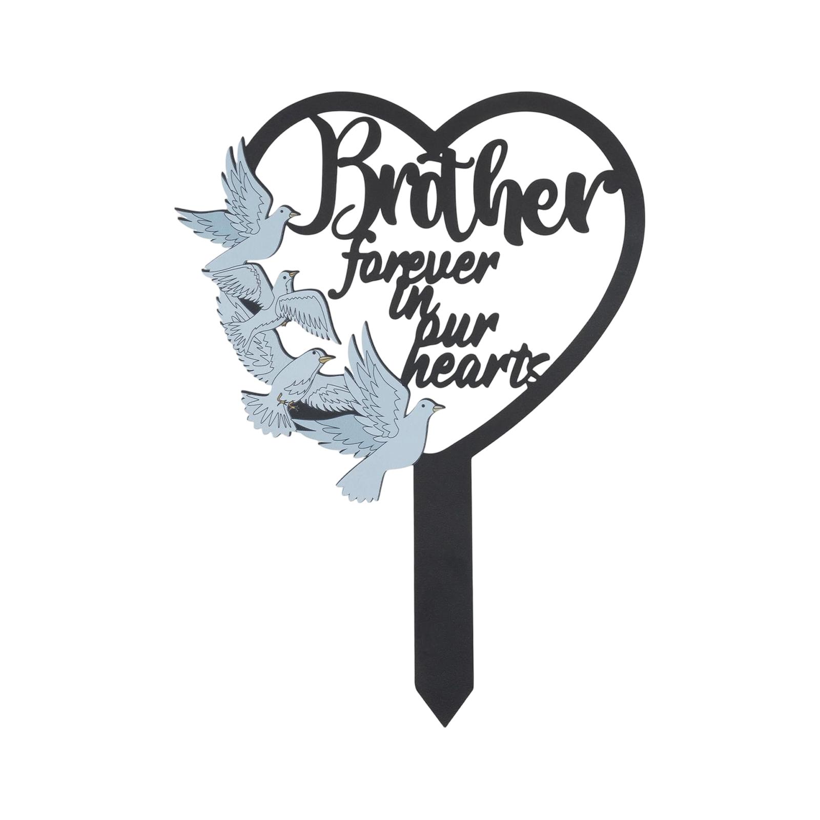 

Memorial Marker for Cemetery Heart Plaque Garden Stake Mom Decoration Stake for Outdoor Yard Garden One Size