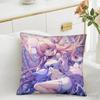 Game Anime Genshin Impact Sangonomiya Kokomi Pillow Case Square Pillow Cushion Cover Bedroom Sofa Room Decoration Casual
