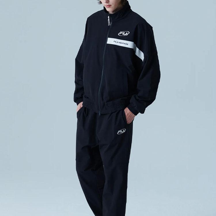 FILA Jackets Unisex Black Stand Collar Moderate Other FS2JKF3101X-BLK