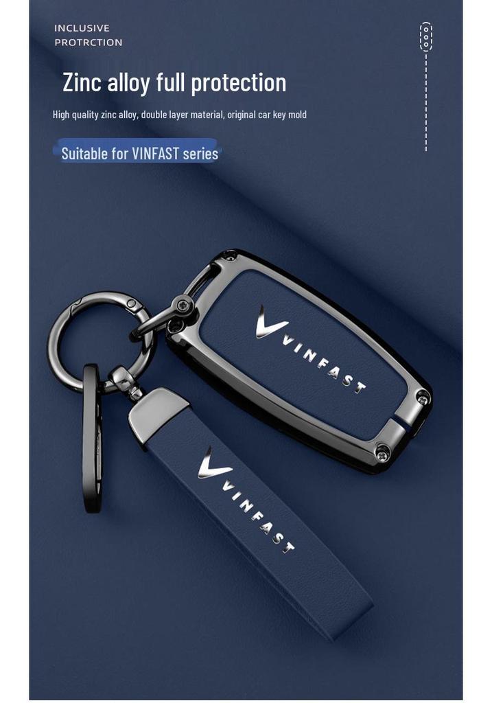 VinFast Key Cover & Metal Key Holder for VF5, VF8, and VF3 (Vietnam Edition)