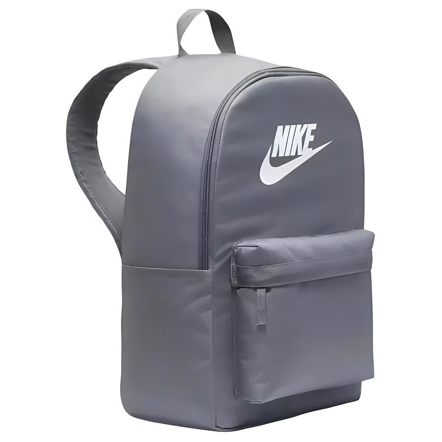 Nike 25L Logo Print Zipper Closure Polyester Backpack Unisex Backpack Smoke-Gray DC4244-063