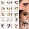 10pcs/set Halloween Eye Tattoo Stickers Colorful Pumpkin Ghost Spider  Pattern Fake Tattoo for Halloween Party Face Makeup