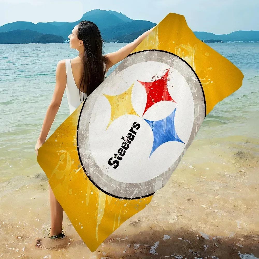 Jmg Household Supplies Rugby Team P-Pittsburgh S-Steelers Beach Towel Summer Kids Large Bath Pool Beach Towel Microfiber Absorbent For Swimming Travel