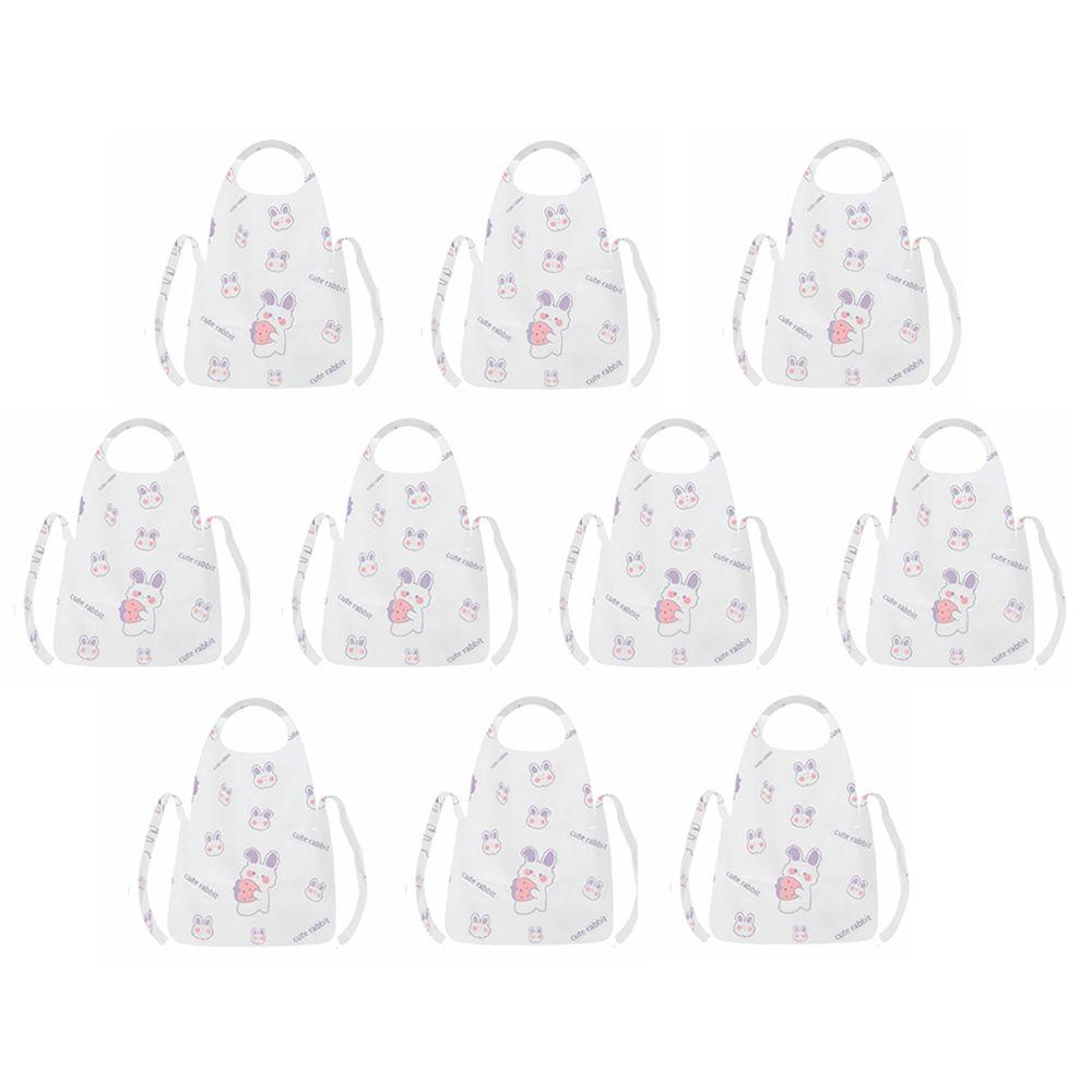 

Anti Fouling Unisex Aprons Oil-proof Disposable Non-woven Apron Hot Pot Restaurant Apron Kitchen White Rabbit