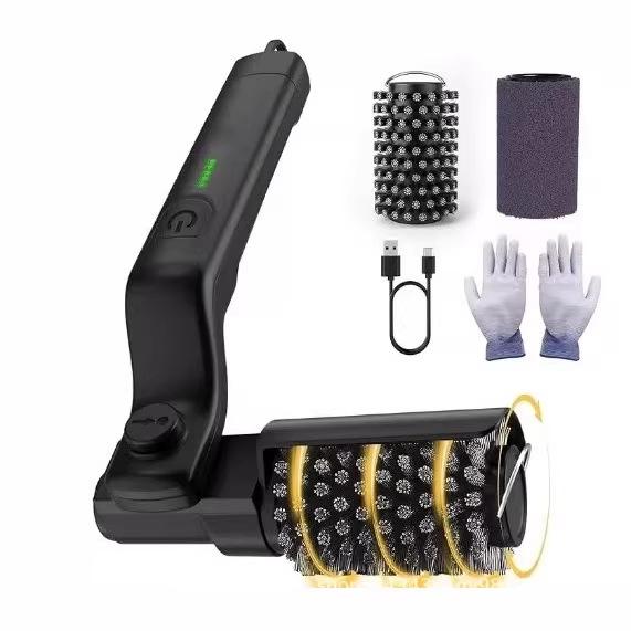

Cordless Electric Grill Brush, 2600mAh Rechargeable BBQ Scrubber, 180° Adjustable Head for Heavy Duty Cleaning, Camping Case чёрный