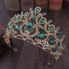 Baroque Large Crown with Rhinestones, Tiara, Bridal Jewelry