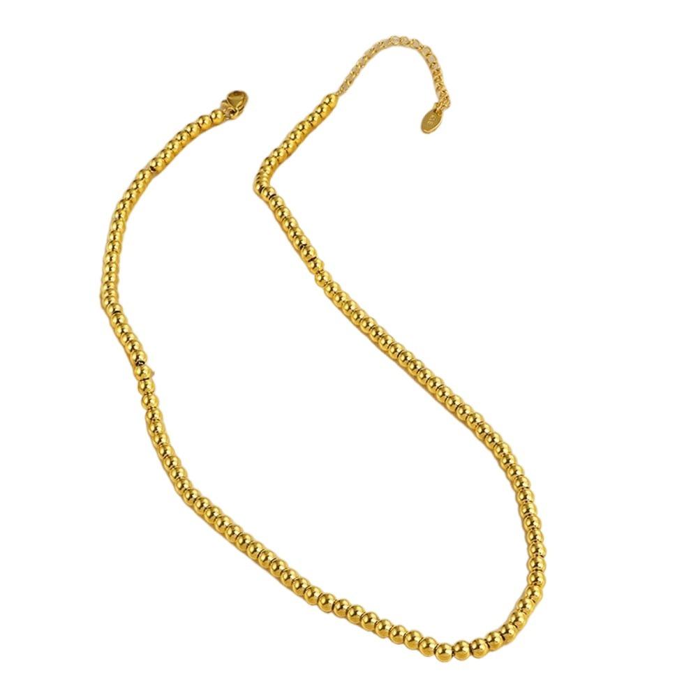 Oriental Charm Gold-plated Necklace Round Golden Hand Chain Fashion Bead Bracelet  Women