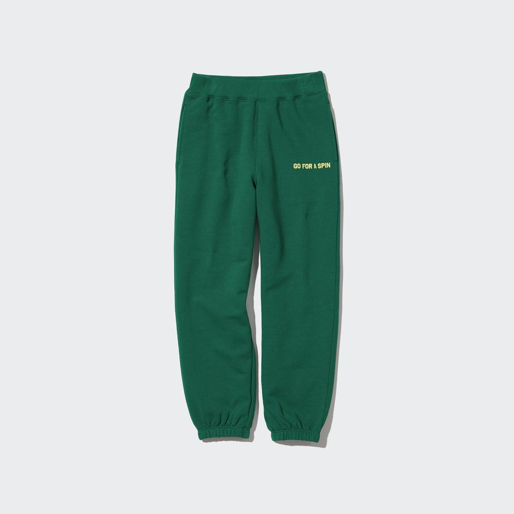 

UNIQLO KIDS Ультраэластичные спортивные штаны с рисунком 55 GREEN/100cm
