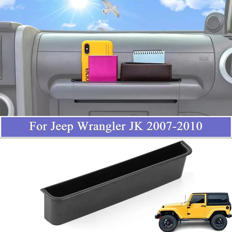 Front Passenger Handle Grab Tray Inner Car Storage Organizer For Jeep Wrangler JK JKU 2007 2008 2009 2010 Interior Accessories