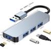 2-in-1 7-Port USB Docking Station: Multifunctional Type-C Hub for Computers & Phones