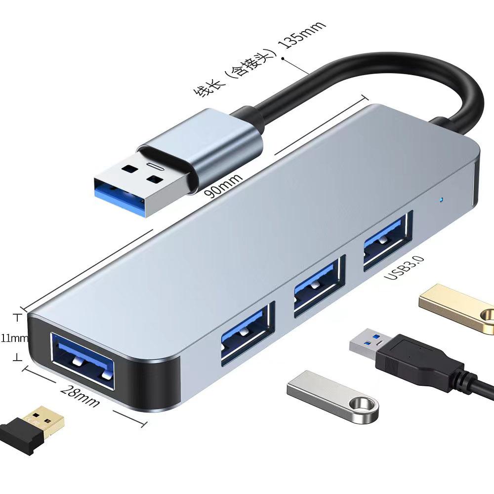 2-in-1 7-Port USB Docking Station: Multifunctional Type-C Hub for Computers & Phones