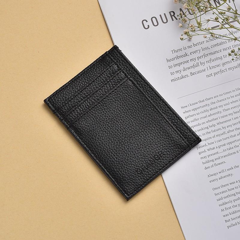Slim Minimalist Card Holder Men Women PU Leather Multi-Slot Wallet Compact ID License Case Daily Use