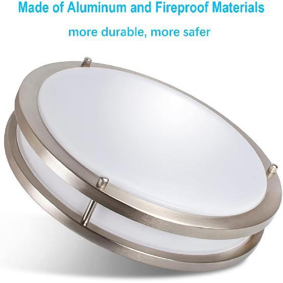 36W Dimmable LED Ceiling Light Fixture, 12 inch Flush Mount Light Fixture, Ceiling Lights for Bedroom, Kitchen, Bathroom, Super Bright 4000 Lumens,