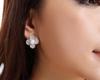 Avance Flower Bijou Pearl Earrings and Necklace 2-Piece Set for Women
