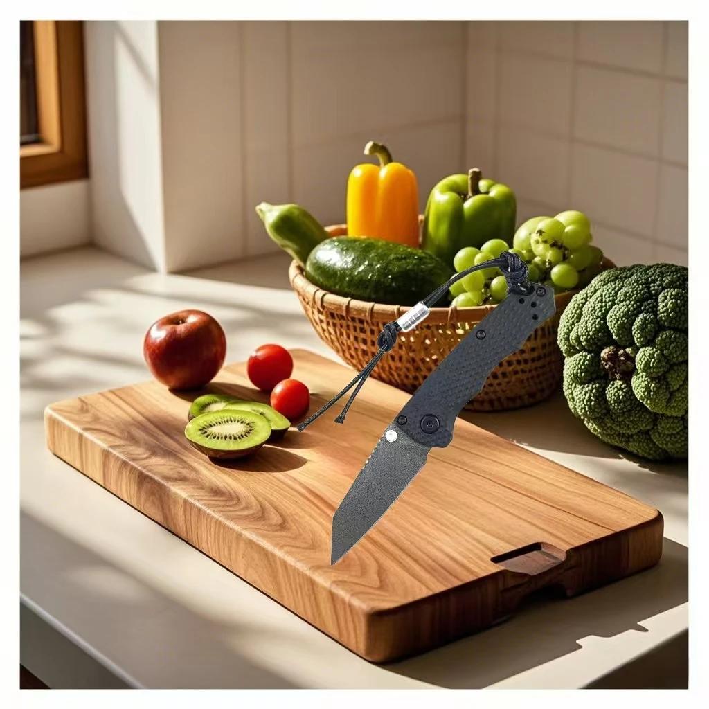 BM 290 Multi-purpose Daily Household Kitchen Knife Fruit Knife Utility D2 Steel Blade Folding Pocket Knife Nylon Fibre Handle