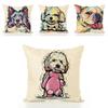 Cute Pet Dog Pillow Case With Lovely Dog Pattern For Sofa And Home Decor