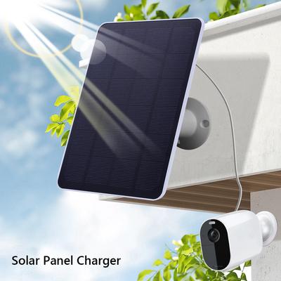 Panneau Solaire 4/6W Port Micro USB & USB-C Support Mural Chargeur Solaire d'Extérieur Panneaux pour Caméra Arlo Essential Spotlight/XL Spotlight