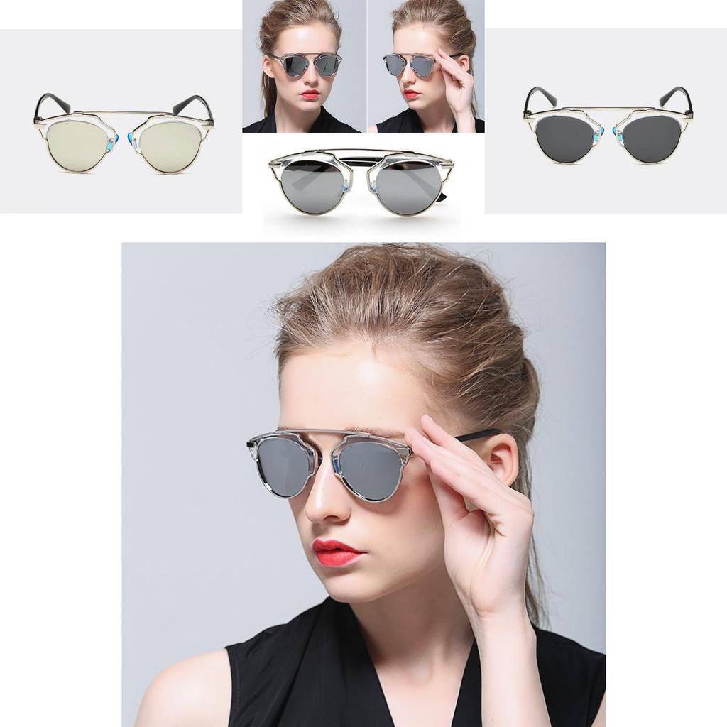 Vintage Cat Eye Sunglasses With Uv Protection Metal Frame For Fashionable Women