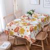 Fall Harvest Maple Leaves Rectangle Waterproof Tablecloth Table Decor Washable Kitchen Dining Tablecloth Thanksgiving Decoration