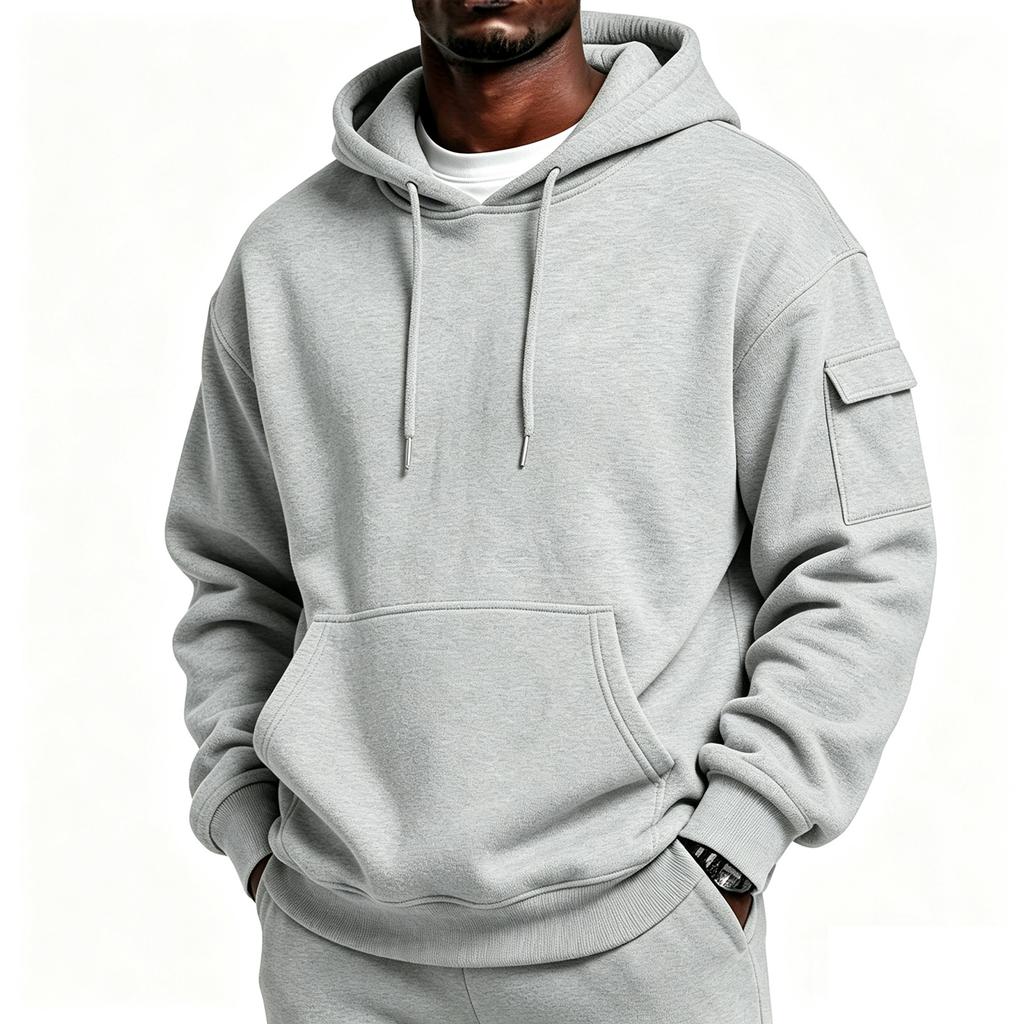 Herren Kapuzenpullover mit Taschen Lässig Bequem Pullover Sweatshirt