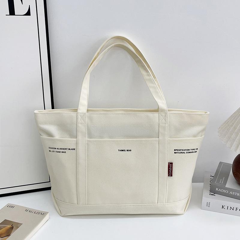 

Холщовая сумка женская 2025 весна новая мода повседневная на плечо подмышку сумка большой вместимости портативная студенческая сумка-тоут