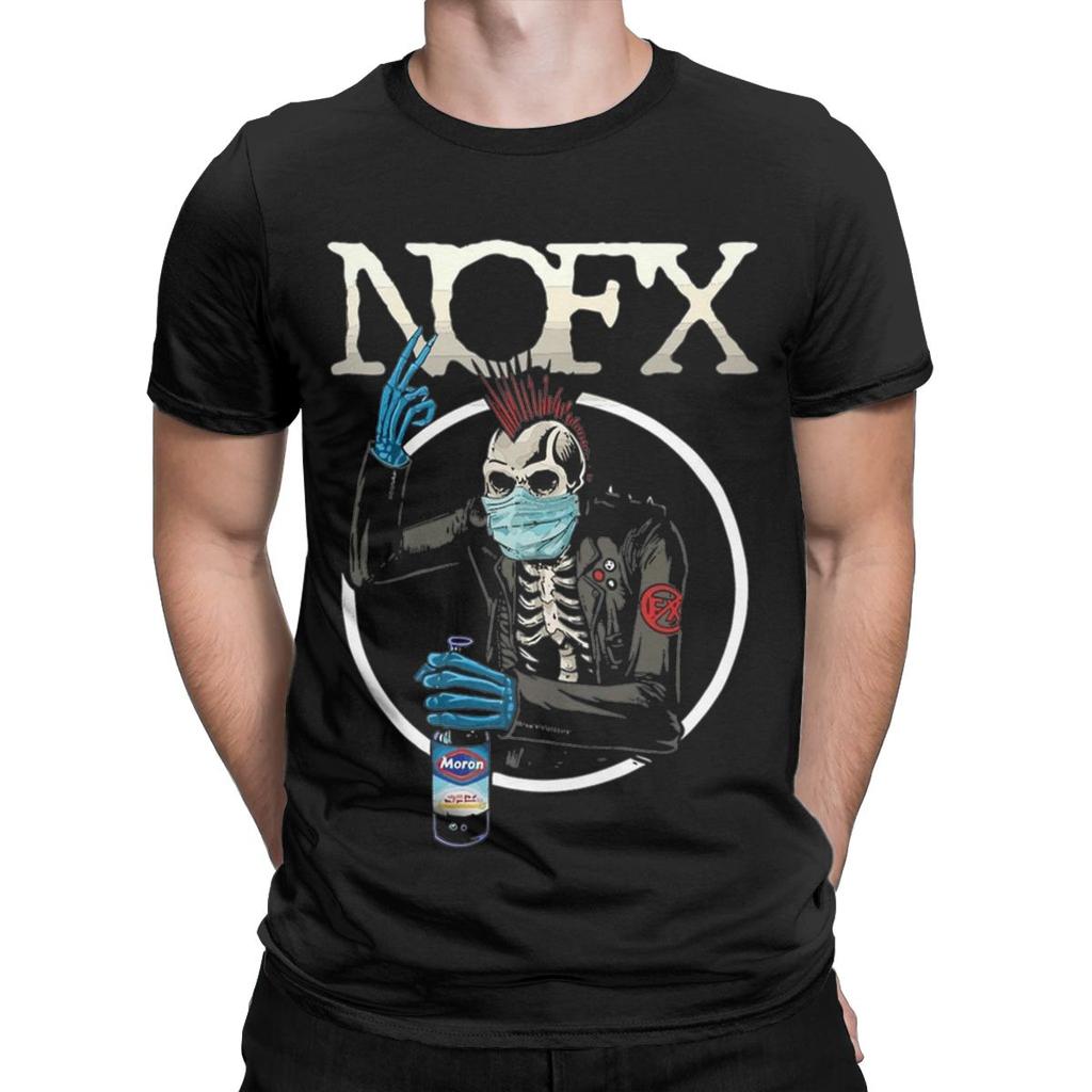 Men TShirt NOFX Punk Rock Band Funny Cotton Tee Shirt Short Sleeve Nofx T Shirt Round Neck Clothing 4XL 5XL 6XL