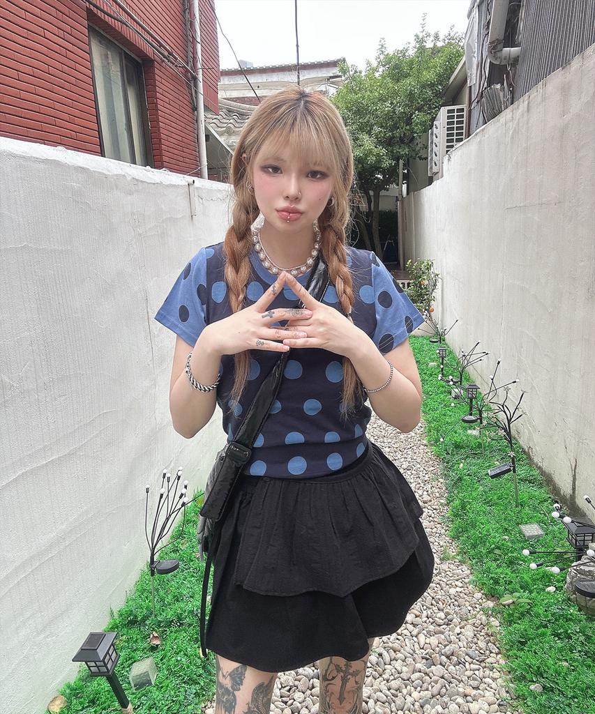 PLASMA SPHERE 2-Way Duet Mini Frill Flare Layered Wrap Skirt_ 2 Colors