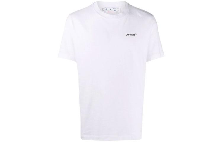 OFF WHITE Текстовый Логотип Караваджо Святой Иероним Пишущий Стрелы Облегающая Футболка OMAA027C99JER0030110 L