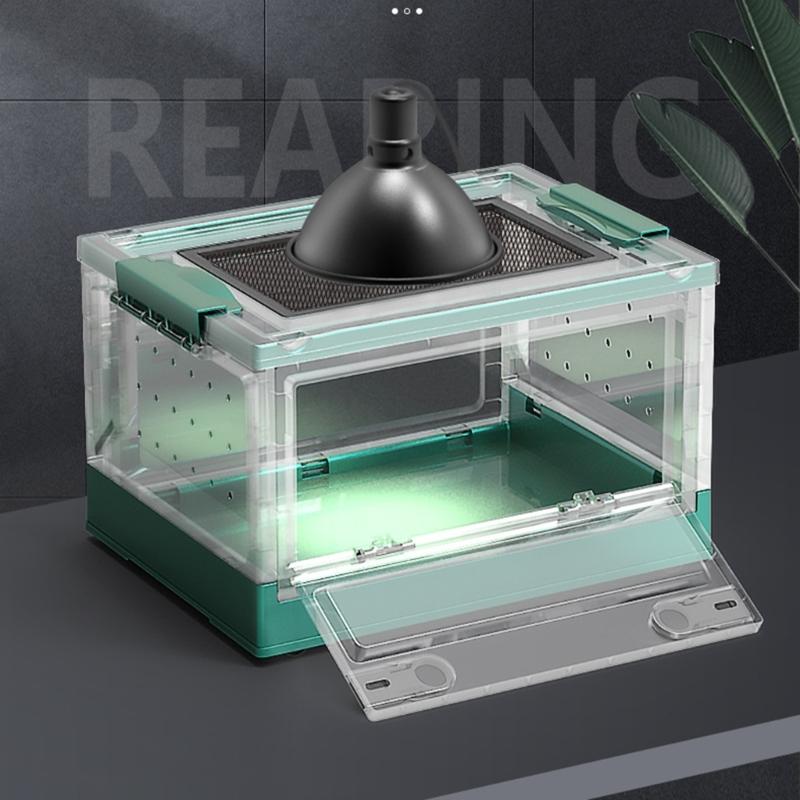 Large Lizards Habitat Box Featuring Ventilated Cover and Detachable Waste Tray For Home Use