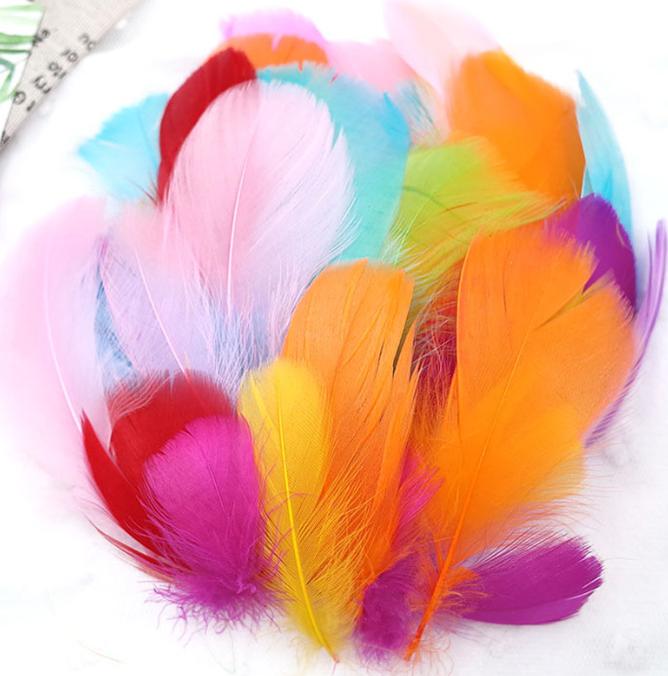 Natural colored goose feathers for home decor, decorative crafts, and feather accessories for wind catchers, 100 pieces