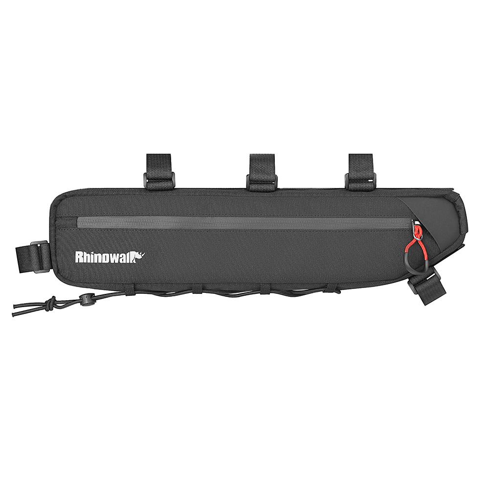 

RHINOWALK X24657 2.1L Bike Frame Bag Waterproof Bicycle Under Tube Triangle Bag,Size S: 42x6x9cm Black