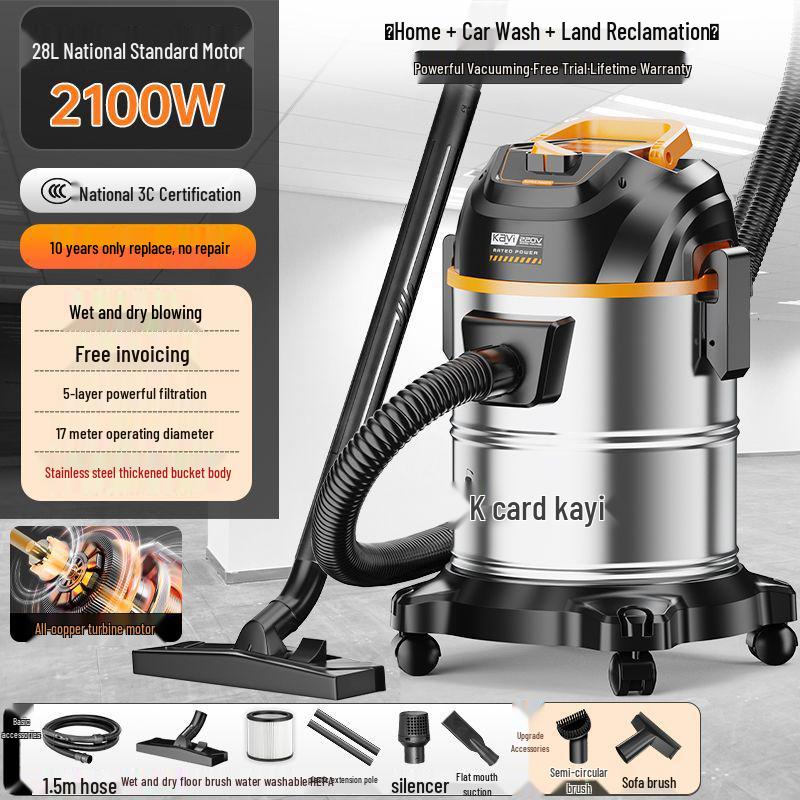 High-Power Household Vacuum Cleaner: Strong Suction for Car, Floor, Carpet, and Grout Cleaning