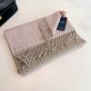 Tassel Color Matching Wool Scarf Double-sided Shawl Dual-purpose Couple Outer Warm Scarf Winter