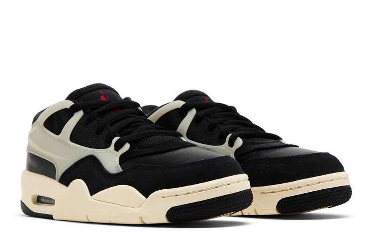 Kids' Sneakers Jordan 4 RM Black Sail (GS) Black/Gym Red/Sail/Coconut Milk