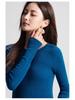 Machine Washable Women's Seamless 100% Pure Wool Round Neck Knit Sweater, 60 Count, 18 Gauge, Autumn Base Layer