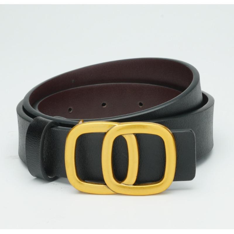 Women's Belt Dress Smooth Buckle Women's Skirt and Decorative Women's Belt Versatile Thin Belt
