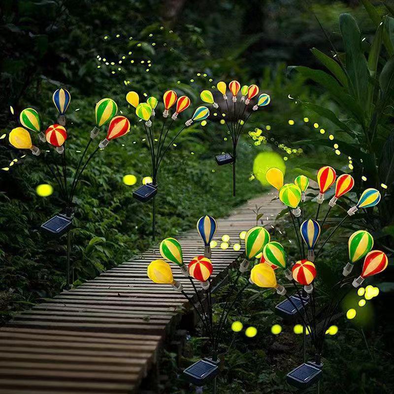 Solar LED Hot Air Balloon Sway Light - Outdoor Waterproof Garden Decor
