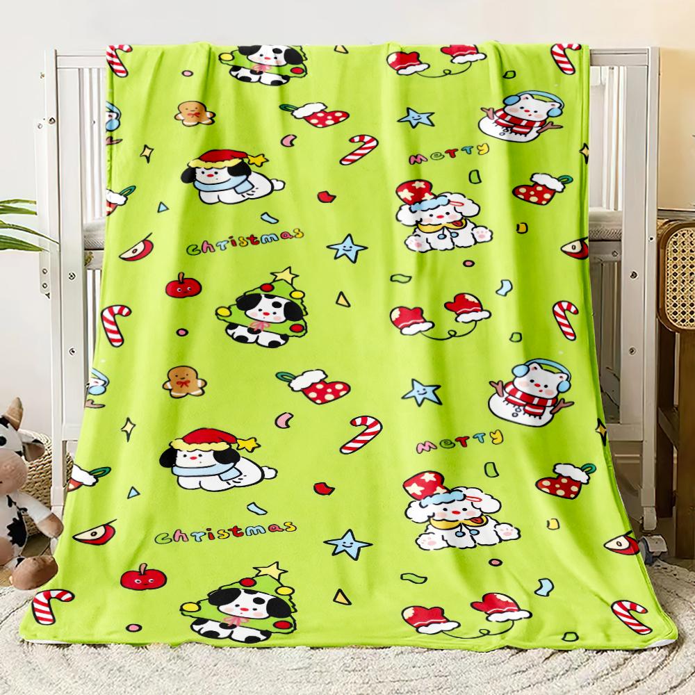 Festive Christmas  Flannel Thin Blankets Cozy Patterns for A Merry Holiday Flannel Blanket New Year Home Decoration Gift